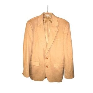 Hunt Valley Vintage Sport Coat Blazer Men’s Tan Camel‎ Hair Size 44L USA Made